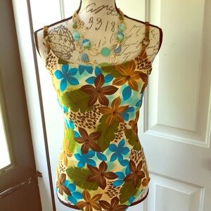 Beautiful multi colored 1 pc bathing suit